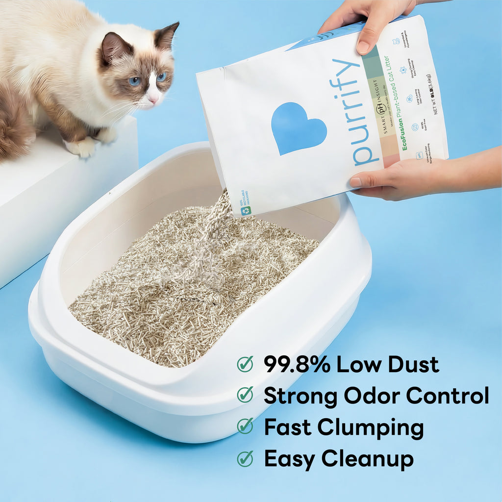Purrify Smart Health-Monitoring Cat Litter Color-Changing · Fast Clumping · Odor Control · Low Dust