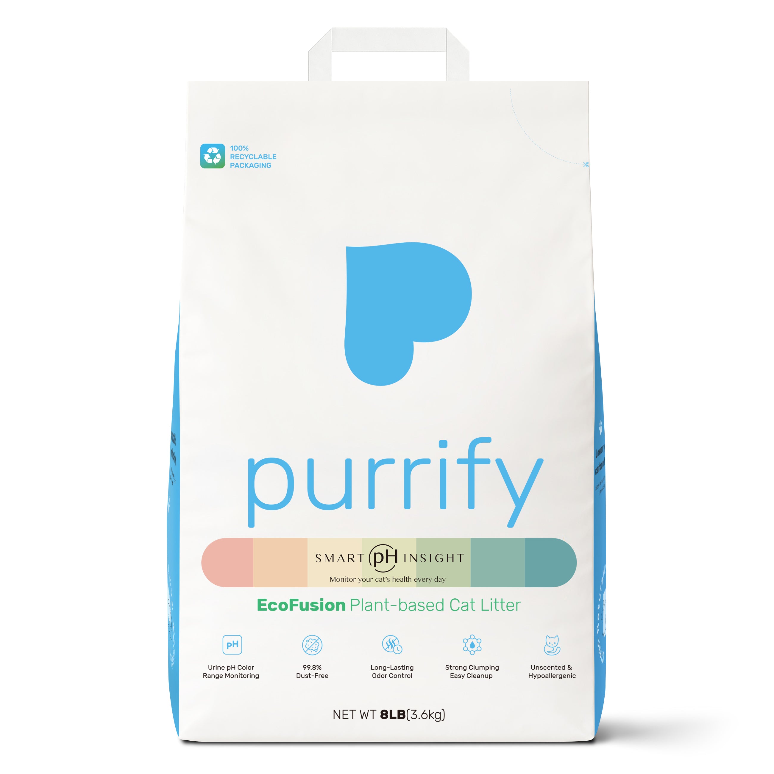 Purrify Smart Health-Monitoring Cat Litter Color-Changing · Fast Clumping · Odor Control · Low Dust