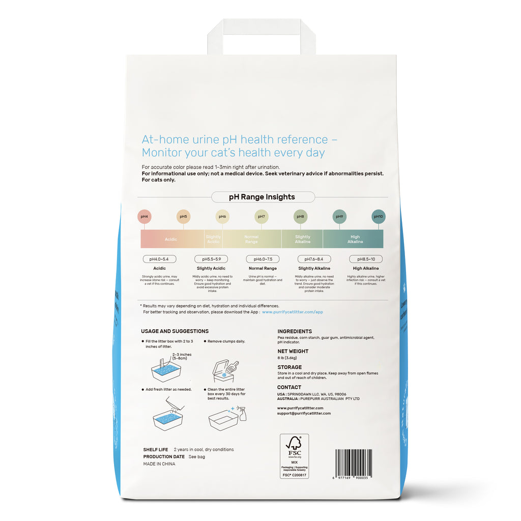Purrify Smart Health-Monitoring Cat Litter Color-Changing · Fast Clumping · Odor Control · Low Dust